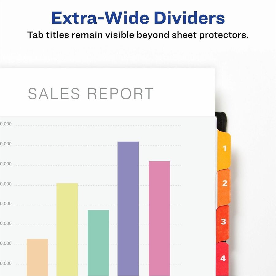 Avery® Ready Index Extra-Wide Binder Dividers - Customizable Table of Contents - Alternate-Image1