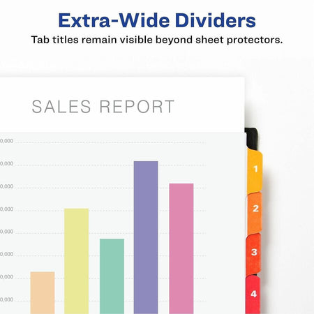 Avery® Ready Index Extra-Wide Binder Dividers - Customizable Table of Contents - Alternate-Image1