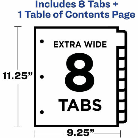 Avery® Ready Index Extra-Wide Binder Dividers - Customizable Table of Contents - Alternate-Image2