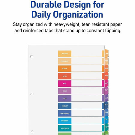 Avery® Ready Index Table of Contents Dividers for Laser and Inkjet Printers, Jan-Dec - Alternate-Image4