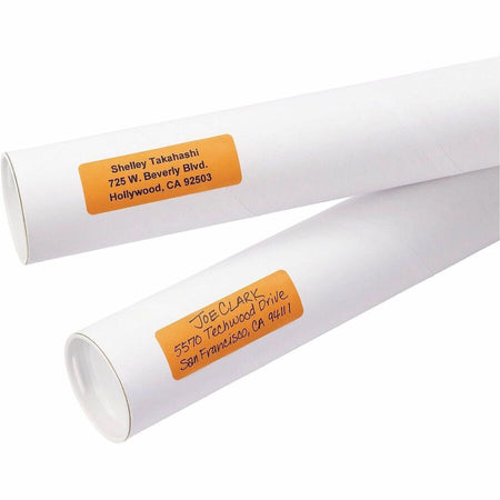 Avery® Rectangular Color-Coding Labels - 1’’ Width x 3’’ Length - Removable Adhesive - Rectangle - Laser - Orange - 200