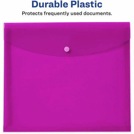 Avery® Recycled Filing Envelopes: 450-Sheet Capacity Plastic Black Aqua Sage Plum - 4/Pack - Poly Envelopes