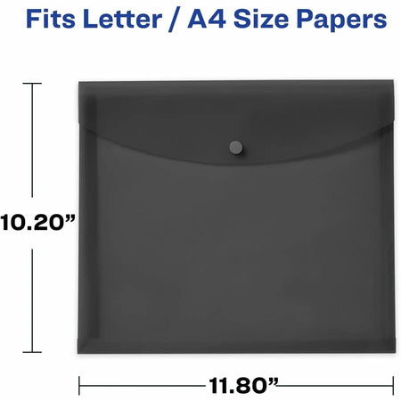 Avery® Recycled Filing Envelopes: 450-Sheet Capacity Plastic Black Aqua Sage Plum - 4/Pack - Poly Envelopes
