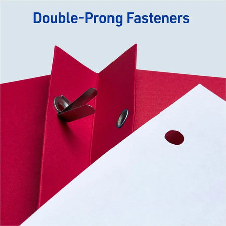 Avery® Red Letter Report Cover: 70-Sheet Capacity 3 x 3-Prong Fasteners - Pocket Folders