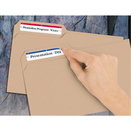 Avery® Removable File Folder Labels: Assorted Colors 252 Labels/Pack - Filing Labels
