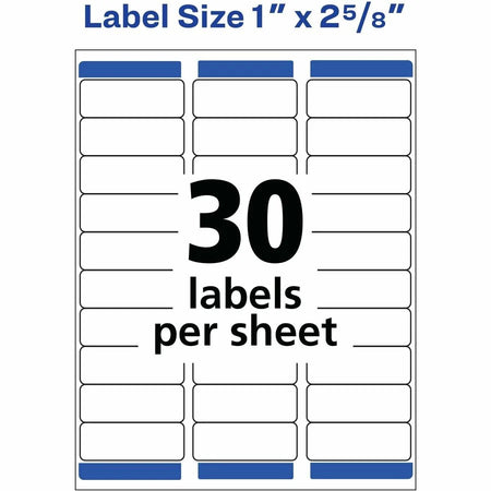 Avery® Removable I.D. Labels: Customizable Jam Resistant - 750 Labels - Multipurpose & ID