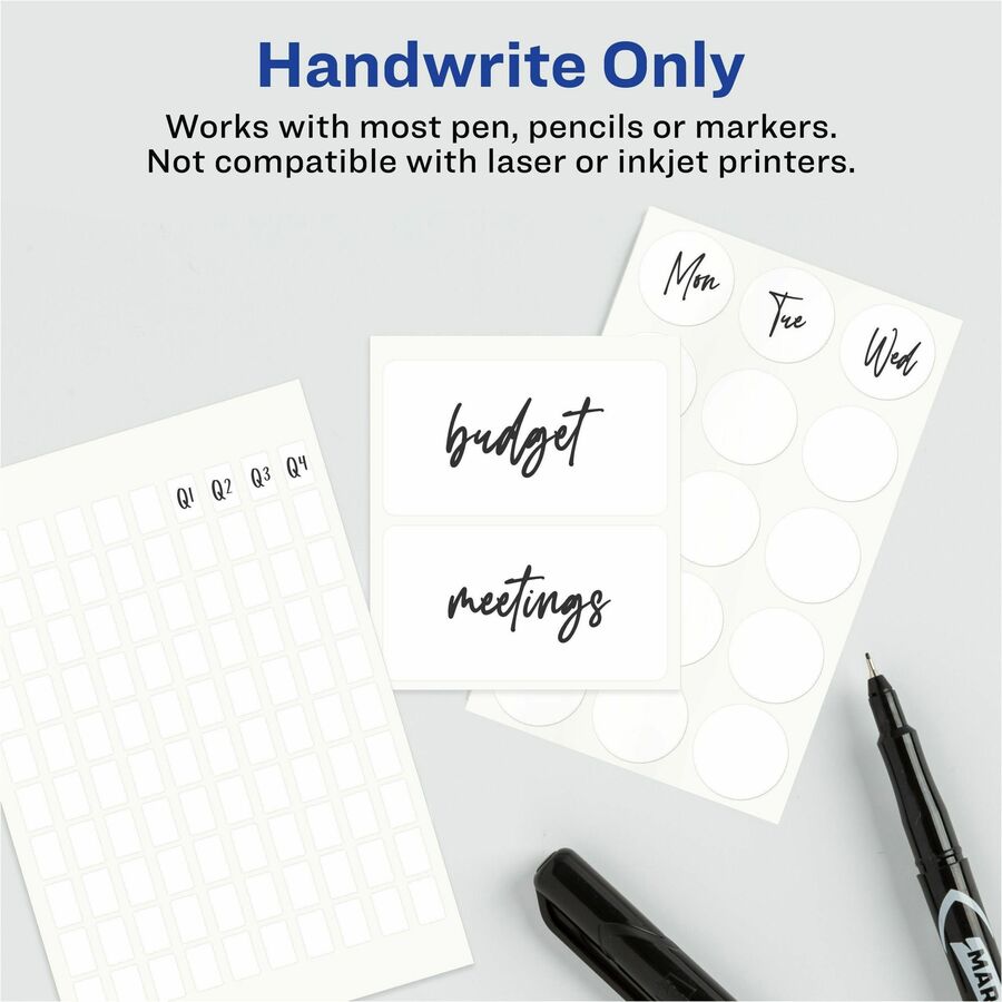 Avery® Removable Multi-Use ID Labels on Small Sheets - Handwrite Only - Alternate-Image4