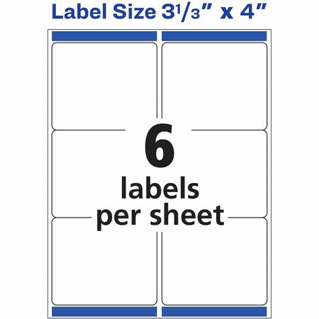 Avery® Repositionable Labels, Sure Feed, 3-1/3"x4" , 150 Labels (58164) - Alternate-Image3