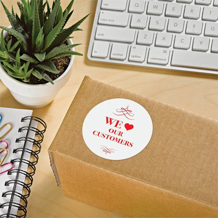 Avery® Round High Visibility Labels - Matte White - 2.5’’ Diameter - 300 - Multipurpose & ID