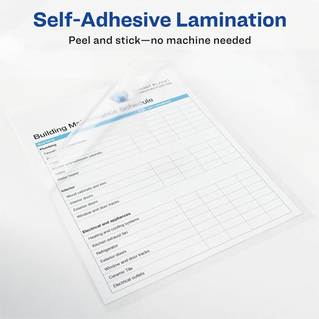 Avery® Self-Adhesive Lamination: 9x12 Laminating Pouches for Certificates - Supplies