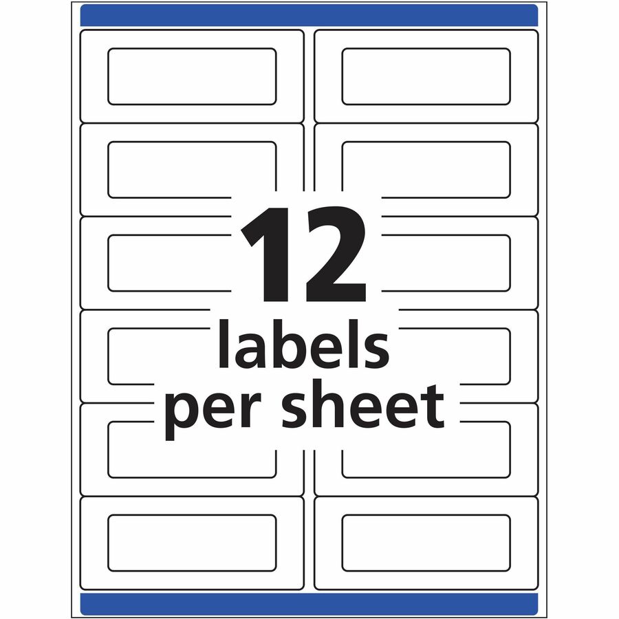Avery® Send & Reply Piggyback Labels - 1’’ Width x 3’’ Length - Permanent Adhesive - Rectangle - Inkjet Laser - White