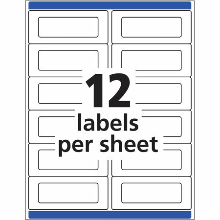 Avery® Send & Reply Piggyback Labels - 1’’ Width x 3’’ Length - Permanent Adhesive - Rectangle - Inkjet Laser - White