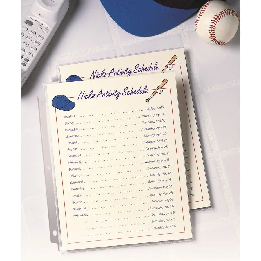 Avery® Sheet Protectors: Letter Size Top Loading 3-Hole Semi Clear - 10/Pack - Protectors