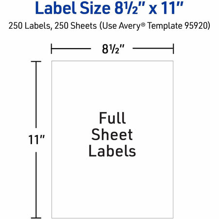 Avery® Shipping Address Labels, 250 Labels, Full Sheet Labels, Permanent (95920) - Alternate-Image4