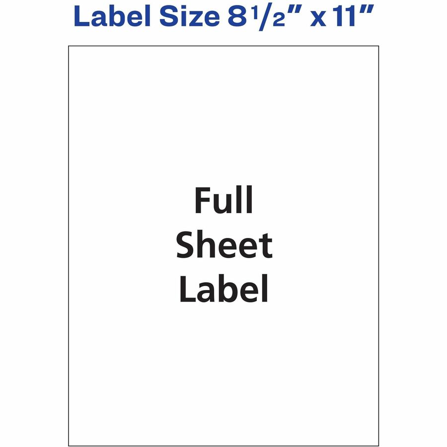 Avery® Shipping Address Labels, Full Sheet Labels, Permanent, 500 Labels (91200) - Alternate-Image3
