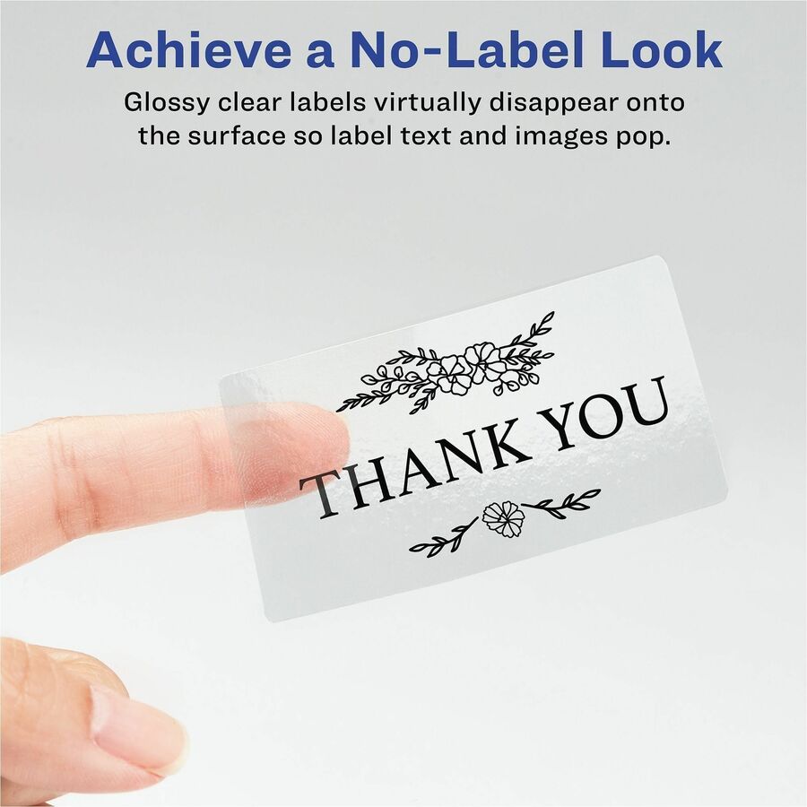 Avery® Shipping Labels, Glossy Clear, 2" x 4" , 100 Labels (6522) - Alternate-Image11
