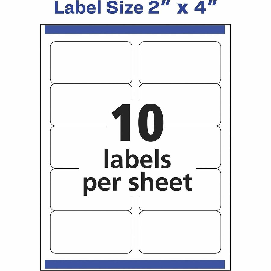 Avery® Shipping Labels, Glossy Clear, 2" x 4" , 100 Labels (6522) - Alternate-Image8