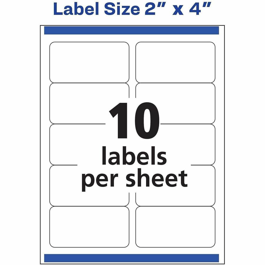 Avery® Shipping Labels, Glossy Clear, 2" x 4" , 100 Labels (6522) - Alternate-Image3