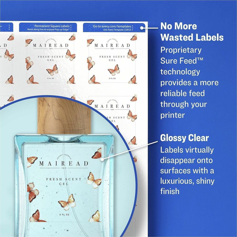 Avery® Shipping Labels, Glossy Clear, 2" x 4" , 100 Labels (6522) - Alternate-Image7