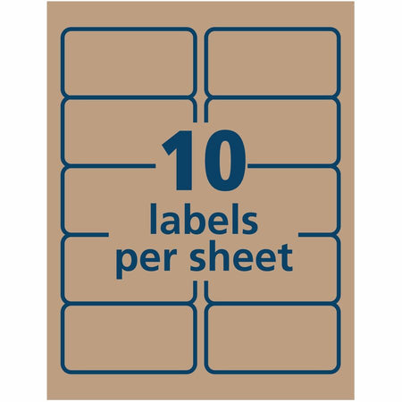 Avery® Shipping Labels,, Kraft Brown, 2" x 4" , 250 Labels (5784) - Alternate-Image3
