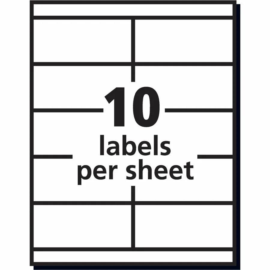 Avery® Shipping Labels: Matte White Customizable - 1000 Labels 100 Sheets - Address