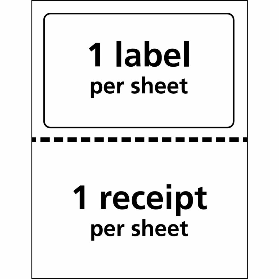 Avery® Shipping Labels with Receipt, 5-1/16" x 7-5/8" 100 Count (27900) - Alternate-Image3