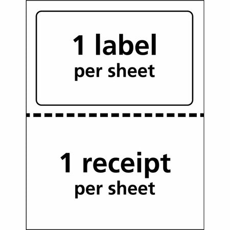 Avery® Shipping Labels with Receipt, 5-1/16" x 7-5/8" 100 Count (27900) - Alternate-Image3