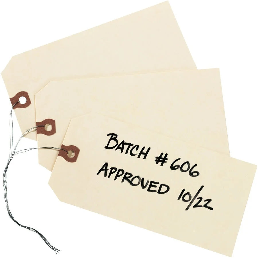 Avery® Shipping Tags with Wire | 11.5 pt. Stock | 4-1/4’’ x 2-1/8’’ | 1,000 Manila Hang - & Tickets