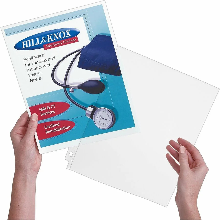 Avery® Side Insert Sheet Protectors: Letter Size 3-Hole Clear Polypropylene - 25/Pack - Protectors