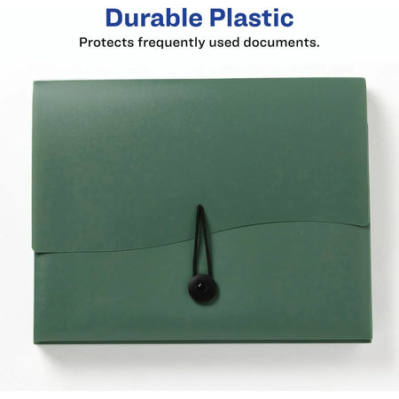 Avery® Slide & View Letter Organizer: 6-Pocket Sage Folder - Expanding Files