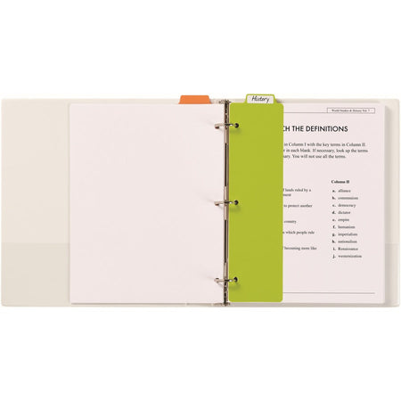 Avery® Snap-In Plastic Bookmark Dividers, 5 Tabs, 1 Set, Multicolor (24908) - Alternate-Image5