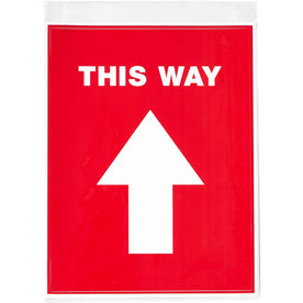 Avery® Social Distancing Floor Decals: ’This Way’ Message - 5 Pack - Safety Signs