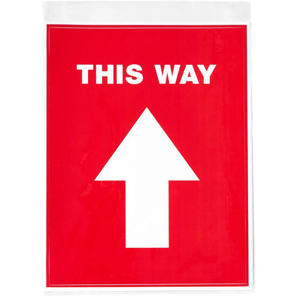 Avery® Social Distancing Floor Decals: ’This Way’ Message - 5 Pack - Safety Signs
