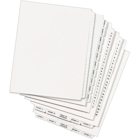 Avery® Standard Legal Dividers: 25-Tab Set Letter Size White Paper 20% Recycled - Dividers