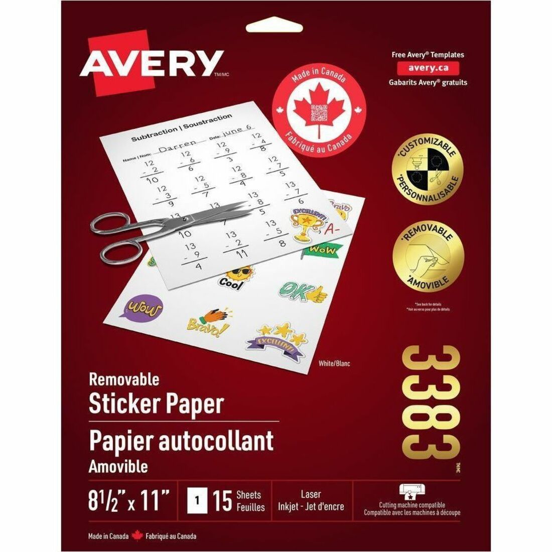 Avery&reg; Sticker Project Paper - 1100