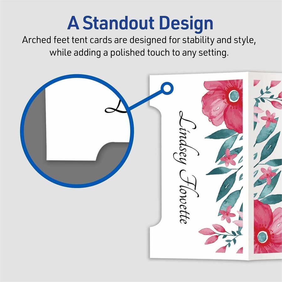Avery® Sure Feed Arched Tent Cards - Alternate-Image3