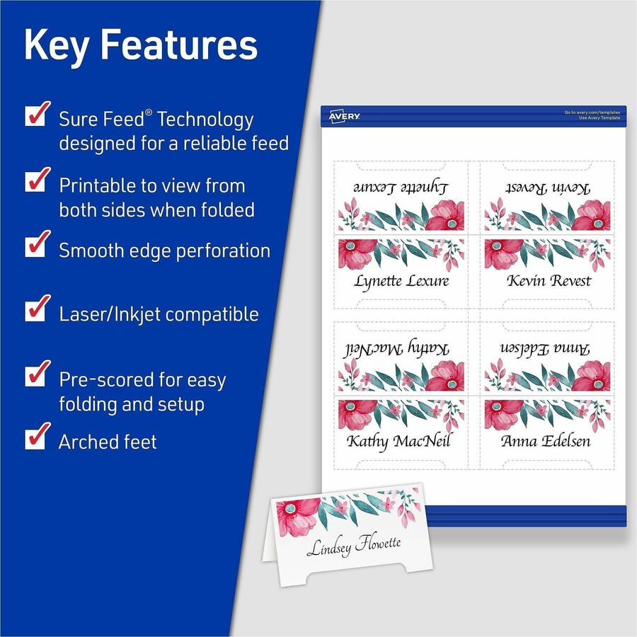 Avery® Sure Feed Arched Tent Cards - Alternate-Image1
