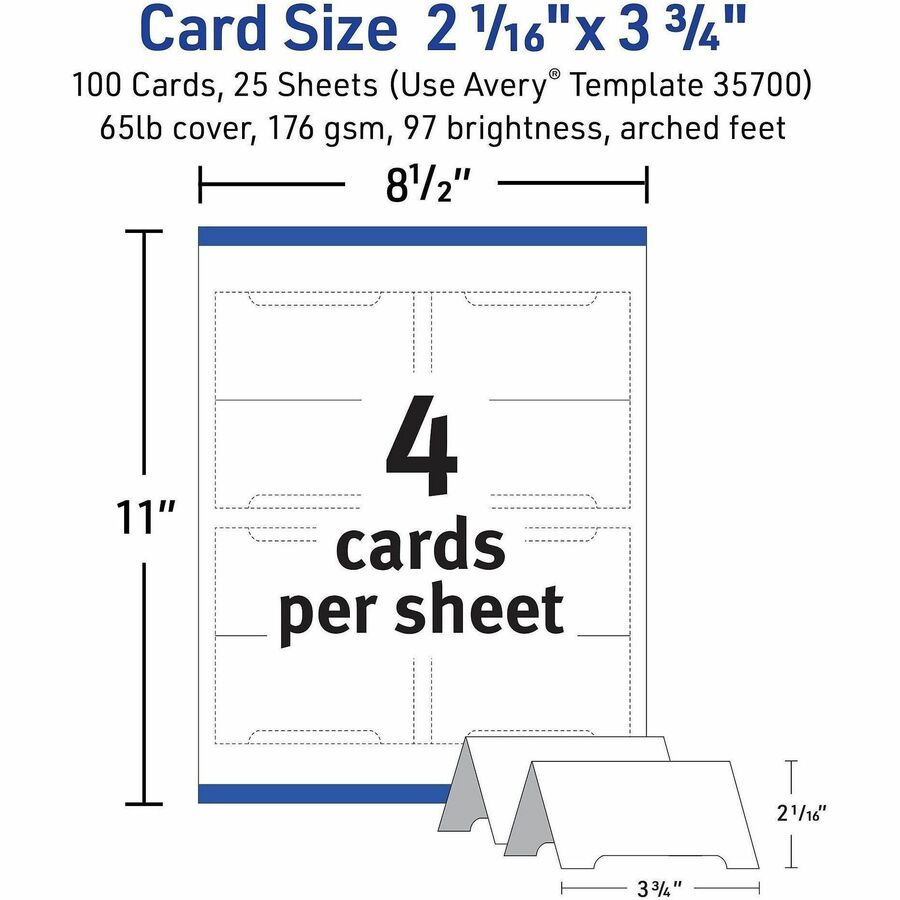 Avery® Sure Feed Arched Tent Cards - Alternate-Image4