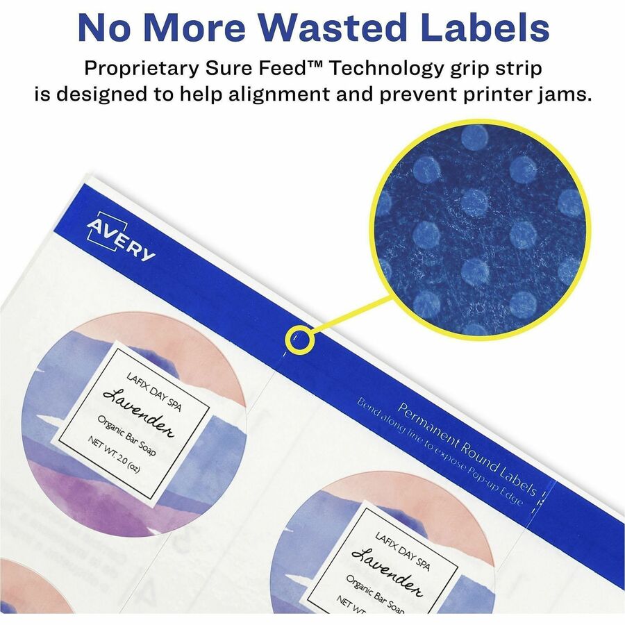 Avery&reg; Printable Round Labels, 3/4" , Glossy Clear, 400 Labels (4222) - Alternate-Image6