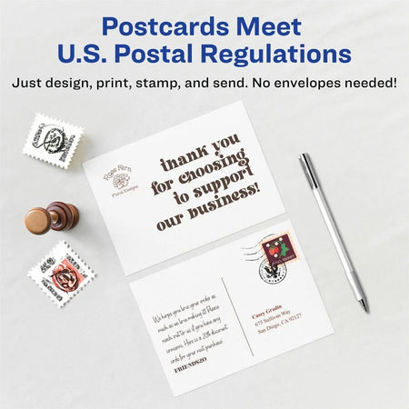 Avery® Sure Feed Postcards: 4’’ x 6’’ Matte Heavyweight - 100/Box - Postcards