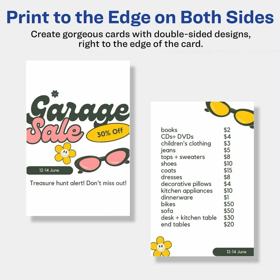 Avery® Sure Feed Postcards: 4’’ x 6’’ Matte Heavyweight - 100/Box - Postcards