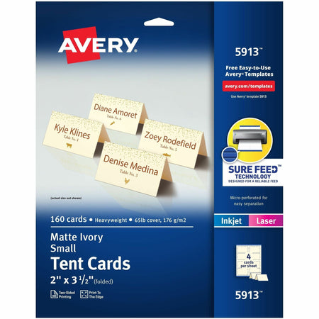 Avery® Sure Feed Tent Cards - 2000