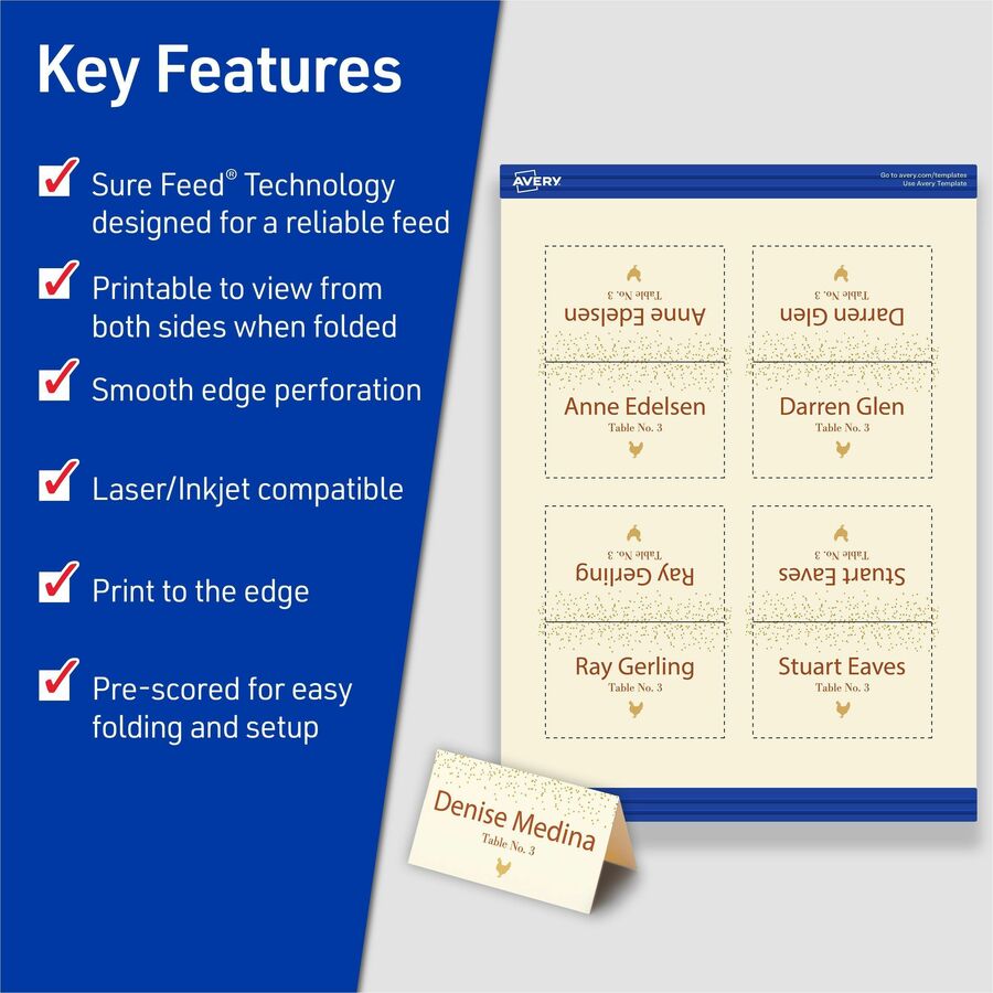 Avery® Sure Feed Tent Cards - Alternate-Image1