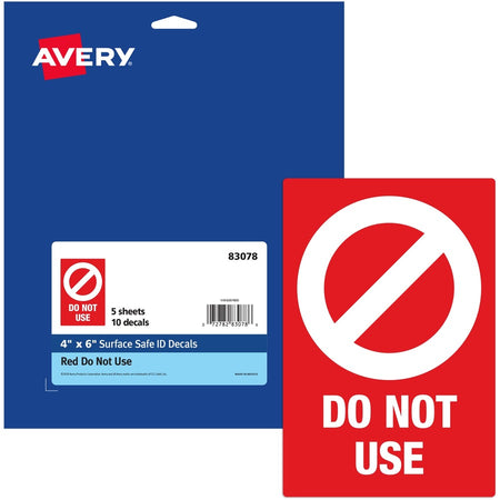 Avery® Surface Safe DO NOT USE Table & Chair Decals - Alternate-Image2