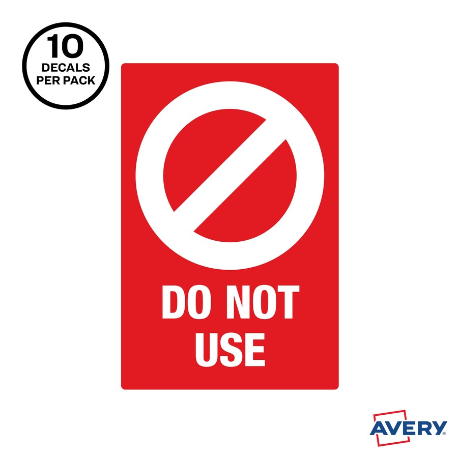 Avery® Surface Safe DO NOT USE Table & Chair Decals - Alternate-Image1