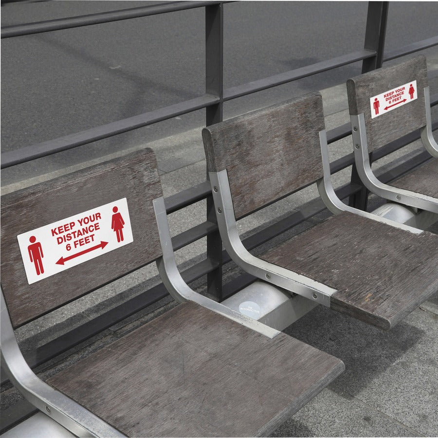 Avery® Surface Safe KEEP YOUR DISTANCE Decals - Front