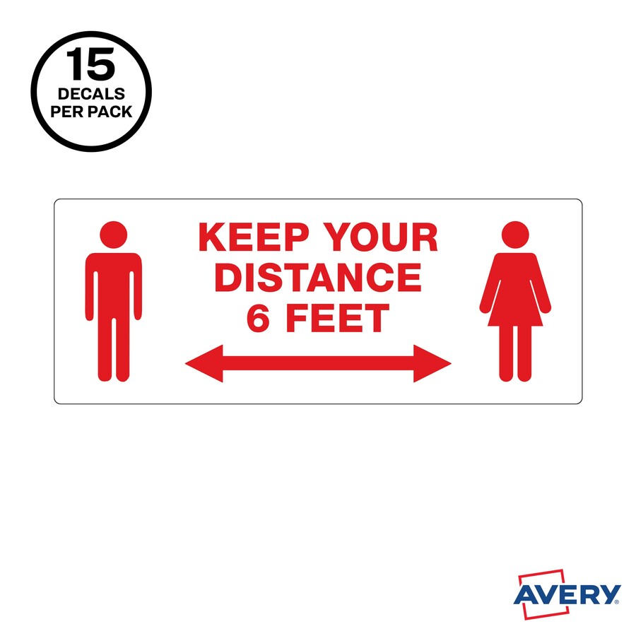 Avery® Surface Safe KEEP YOUR DISTANCE Decals - Alternate-Image1