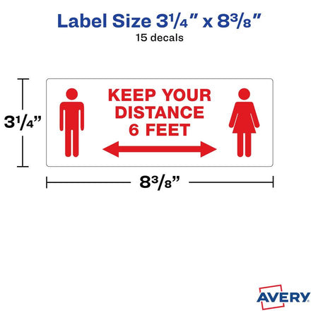 Avery® Surface Safe KEEP YOUR DISTANCE Decals - Alternate-Image3