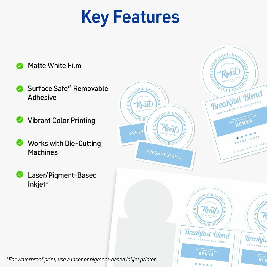Avery® Surface Safe Printable Decal Stickers - Alternate-Image1