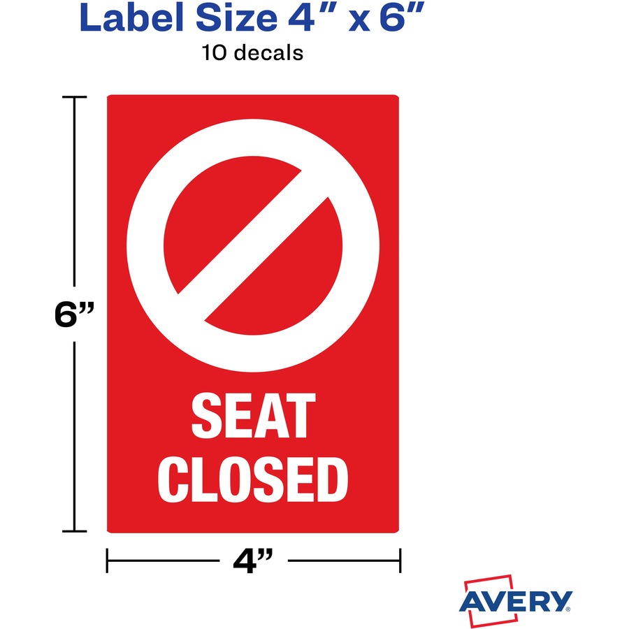 Avery® Surface Safe SEAT CLOSED Chair Decals - Alternate-Image2